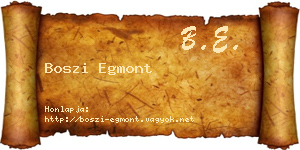 Boszi Egmont névjegykártya